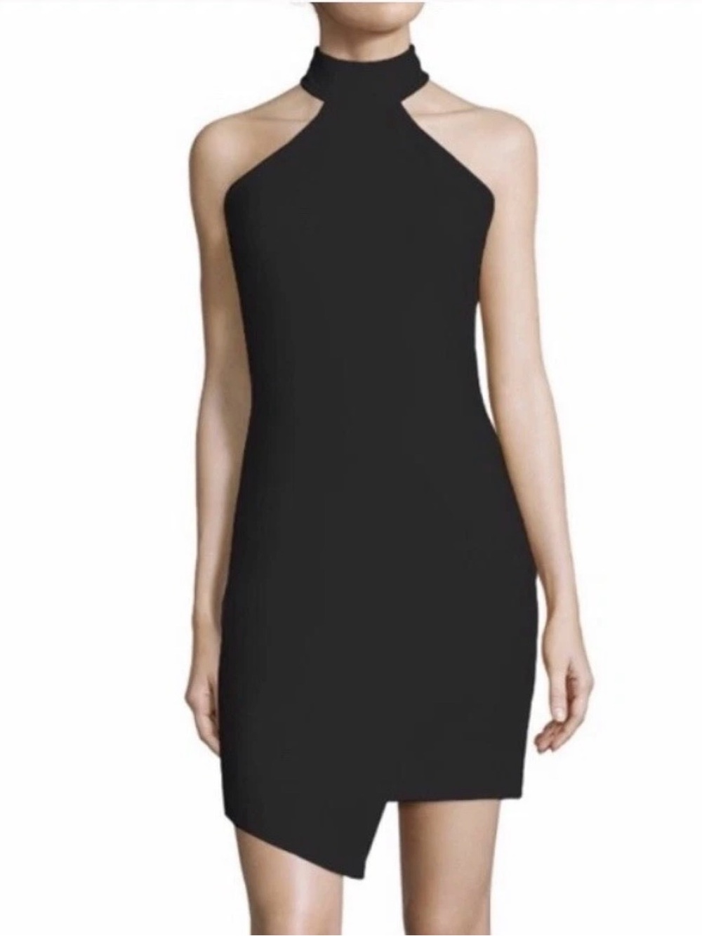 NWT BAILEY 44 Foolish Games Black Halter Mini Dress Size Large